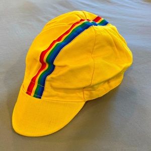 Yellow Rainbow Cycling Cap Crowd Specialties